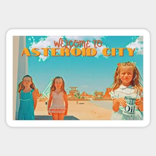 Asteroid City Postcard Triplets Sticker